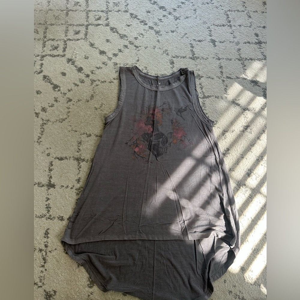 American Eagle Outfitters Gray Tank Top